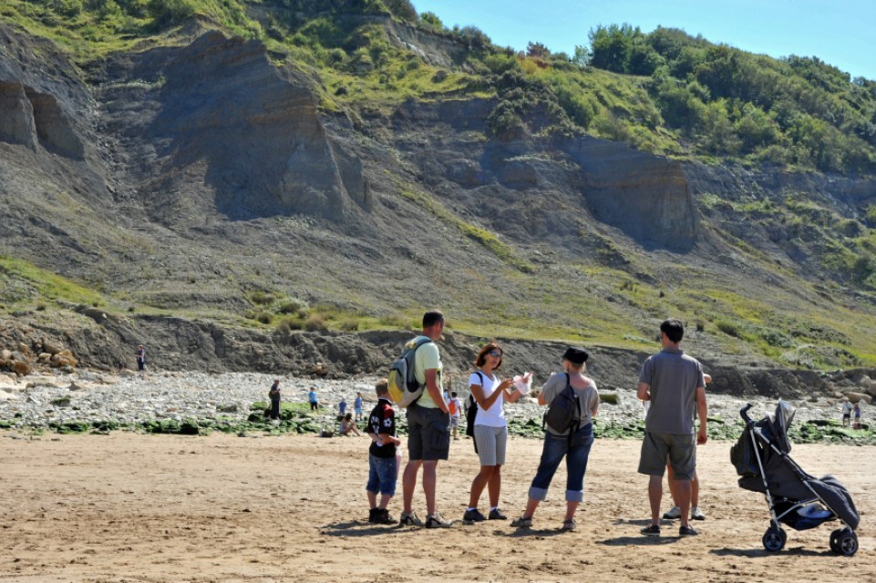 Balad-Dino-Sol-70-2000×1200 A nature walk by the beach along the "Vaches Noires" cliffs in Normandy, a unique day trip from Castel Camping Le Brévedent in Normandy