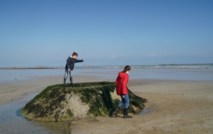 Plage d'Arromanches-les-Bains.