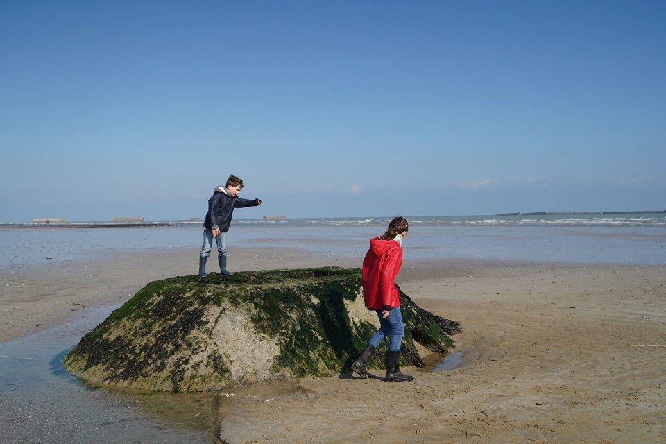 Plage d'Arromanches-les-Bains.