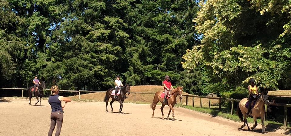 Cours d'équitation.