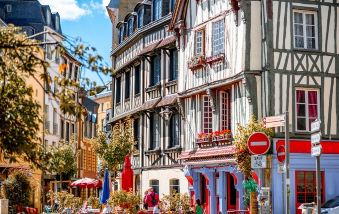 The city centre of Rouen.