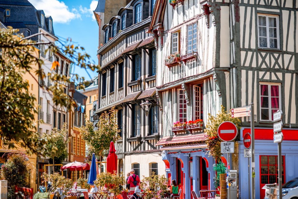 Le centre-ville de Rouen.