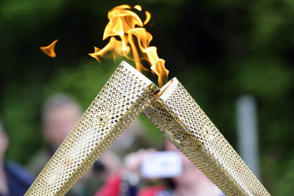 La flamme olympique.