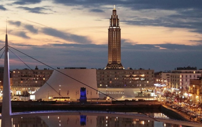 Das Stadtzentrum und das Einzugsgebiet von Le Havre.