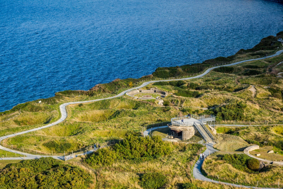 pointe-du-hoc-valentin-pacaut La Pointe du Hoc, site emblématique des Rangers américains lors du Débarquement.